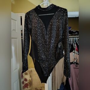 SHEIN Black Sparkle Bodysuit